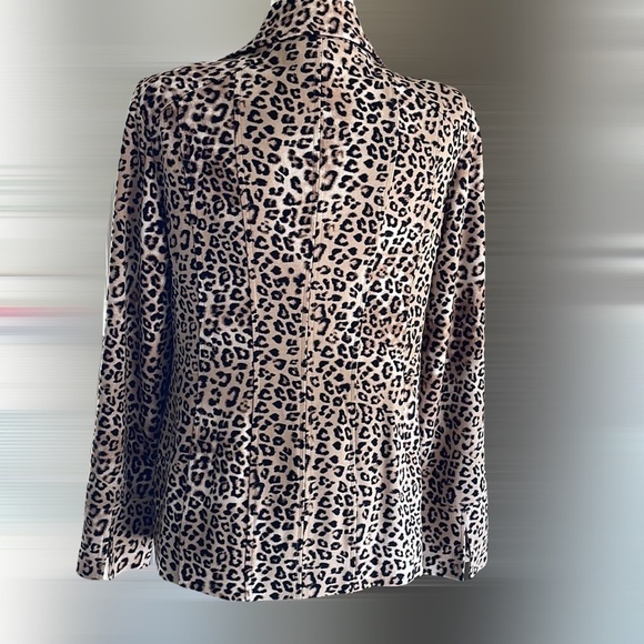 Chico's Leopard-Print Ponte Jacket Black/Brown - Picture 7 of 12